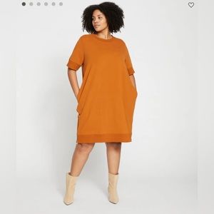 Universal standard Grace short sleeve sweatshirt, dress. NWOT size small.